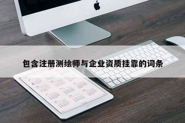 包含注冊測繪師與企業(yè)資質掛靠的詞條